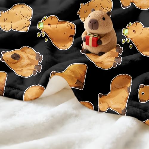 Capybaras Blanket Gift 60x80 Inches - 60" x 80" Throw for Capybara Lovers
