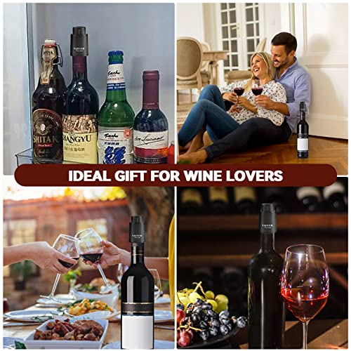 Vacuum Wine Bottle Stoppers 2-Pack - Reusable Leak-Proof Wine Preserver