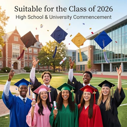 2026 Graduation Tassel with Gold Year Charm - Blue and White Cap Accessory