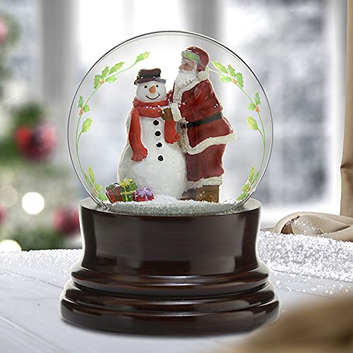 Santa & Snowman Musical Snow Globe – The San Francisco Music Box Company