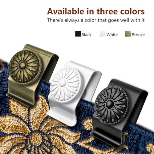 Heavy Duty Metal Tapestry Hangers (4 Pack) - Non-Slip Rug & Quilt Wall Clips