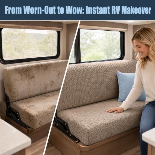 Waterproof RV Jackknife Sofa Cover Set - 2-Piece Slipcover