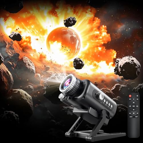 3D Galaxy Star Projector with 60 Dynamic Scenes and Bluetooth Speaker