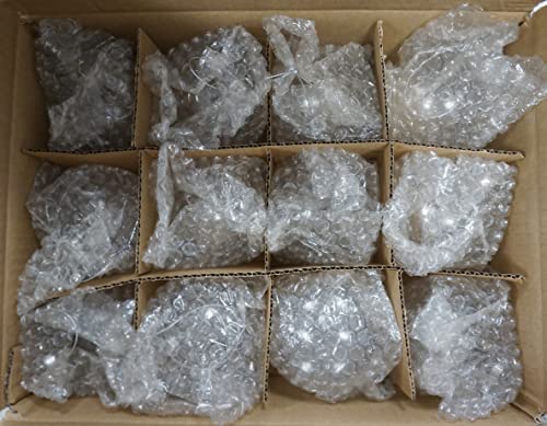 12-Pack 3.15 Inch Clear Glass Christmas Ornaments Fillable DIY Holiday Decorations
