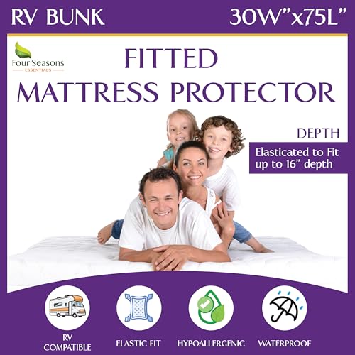30" x 75" Waterproof Mattress Protector - Hypoallergenic Cot Cover