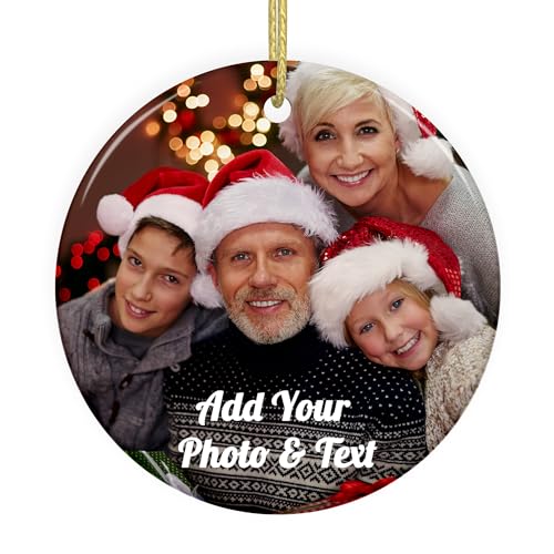 Personalized Ceramic Christmas Ornament - Custom Double-Sided Photo Gift