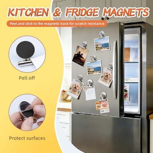 20 Pack Heavy Duty Magnetic Clips Strong Fridge Magnets Silver