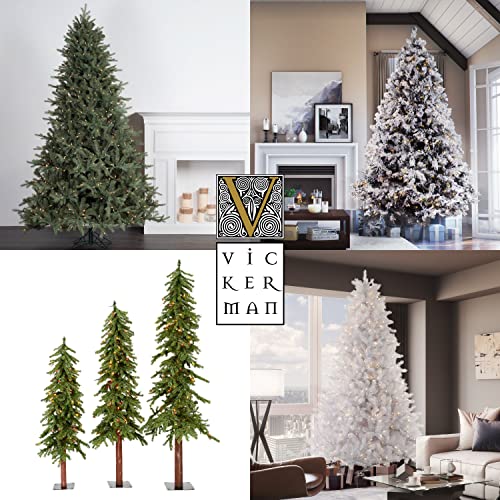 Vickerman 24" Cashmere Pine Artificial Christmas Tree, Unlit, Green Pot, 2ft