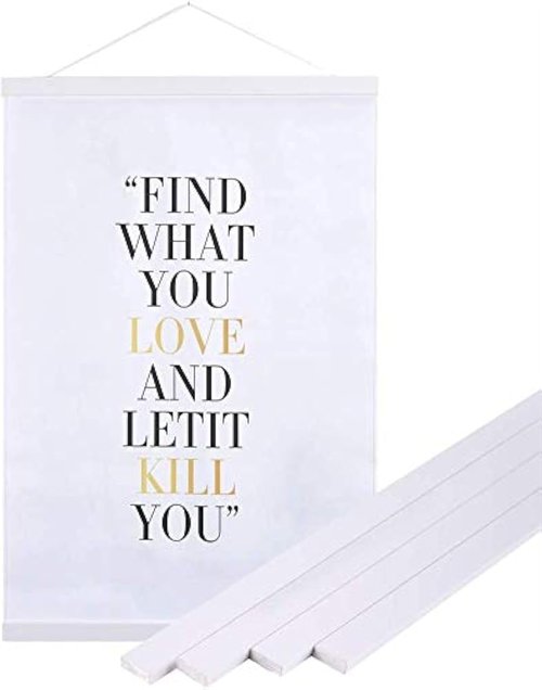 Benjia Magnetic Light Wood Poster Frame - 30x20, 30x30, 30x40 Sizes | Perfect for Photos & Artwork - White