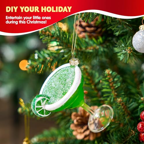 Joiedomi Mini Margarita Christmas Ornament - Fun Cocktail Glass Holiday Decor