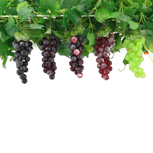 Artificial Grapes - 2PCS Purple Simulation Fruit for Home Decor