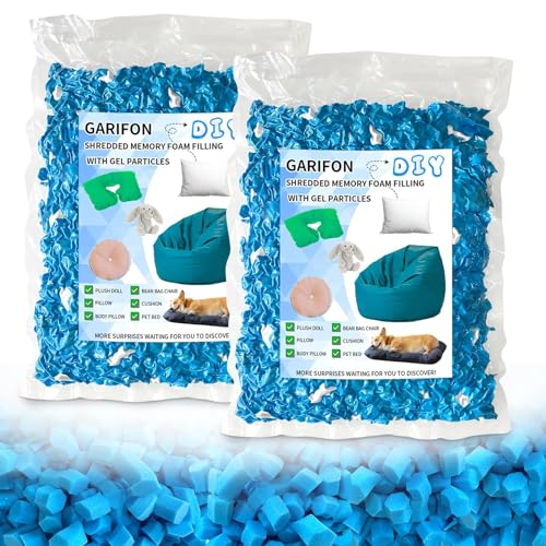 10lbs Shredded Gel Memory Foam Filling for Bean Bags, Pillows, and Cushions