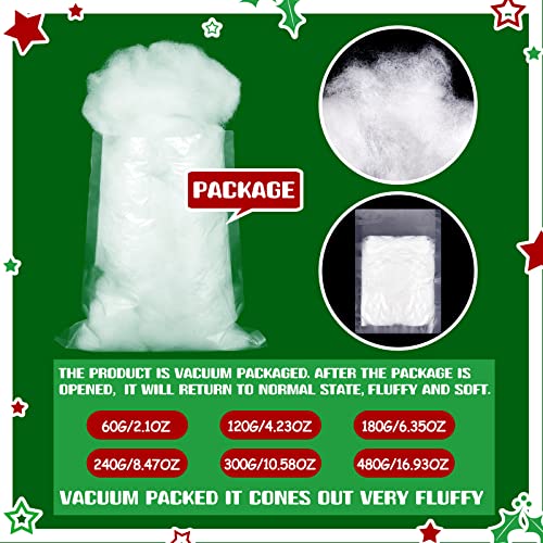Artificial Christmas Snow Decor - Fluffy White Faux Snow Stuffing (240g)