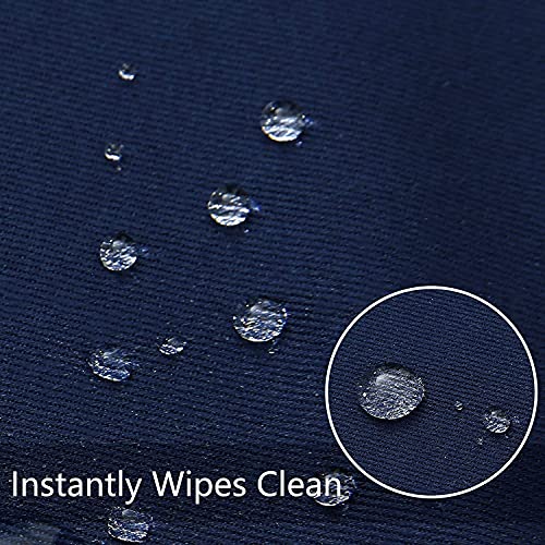 Navy Blue Rectangle Tablecloth 60 x 84 Inch, Spill-Proof Polyester Cover