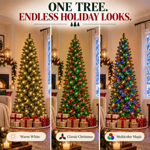 Avatar Controls 7.5FT Smart Pencil Christmas Tree with 350 LEDs, App & Remote