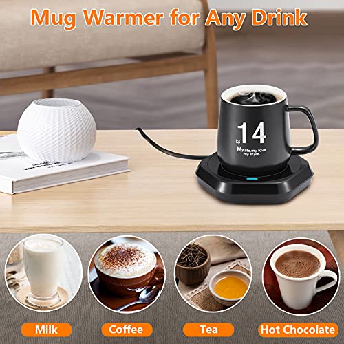 COFFEE MUG WARMER R1 Black - Electric Beverage Warmer with Auto Shut Off & Thermostat