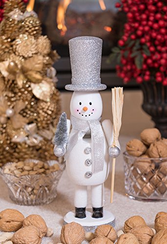 Clever Creations Snowman 14 Inch Traditional Wooden Nutcracker - Festive Christmas Décor