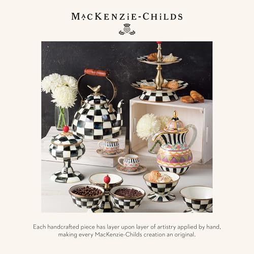MacKenzie-Childs Courtly Check Espresso Cup & Saucer Set - Black & White