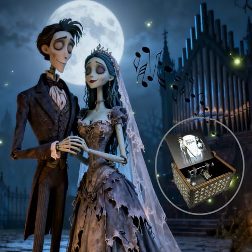 Engraved Wooden Wind-Up Music Box, Vintage Style Musical Keepsake