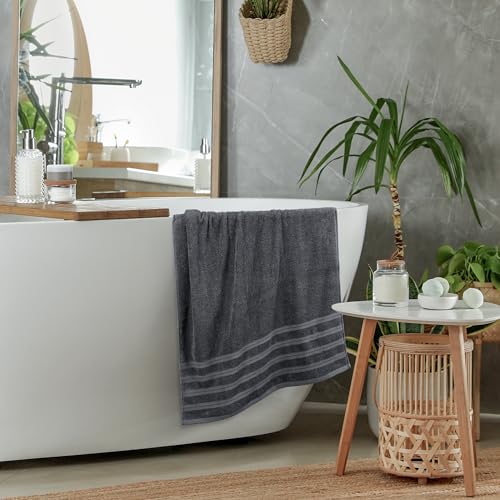 Utopia Towels 4-Pack Oversized XL Bath Towels, 30x60 in, Grey