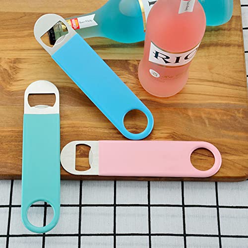 KTOJOY 3 Pack Heavy Duty Stainless Steel Flat Bottle Openers – 7-Inch Beer & Soda Opener Set