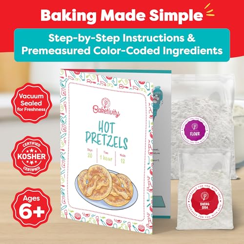 Kids Baking Kit Bundle with Banana Bread and Soft Pretzel Mixes
