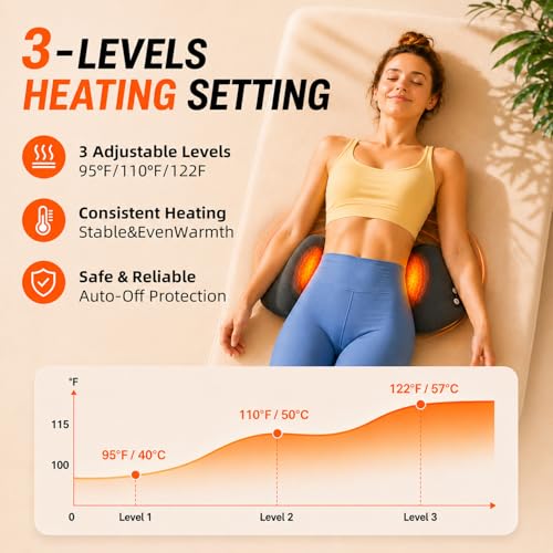 Cordless 3-in-1 Lumbar Support Massager with Heat & Stretch