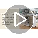 Mobile Kitchen Island Cart with Wood Drop Leaf & Storage Drawers, Off-White