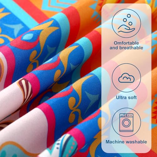 Japanese Twin Size Futon Mattress Cover with Zipper - Retro Design