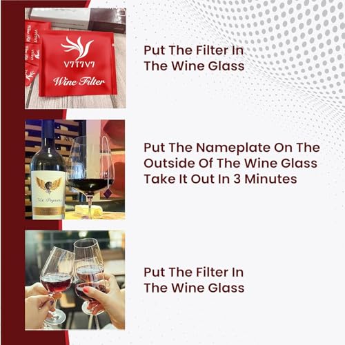 18-Pack Wine Filters - Portable Sulfite & Histamine Remover Purifier
