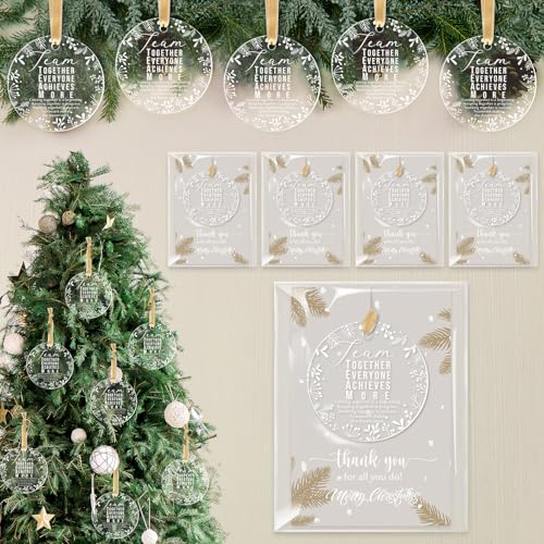 Kasyat 50 Sets Christmas Team Gifts - Coworker Ornament Appreciation Kit