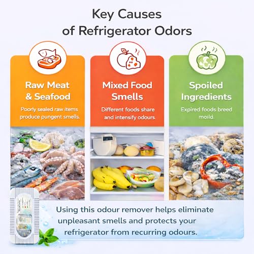 Activated Charcoal Refrigerator Deodorizer & Odor Absorber 2 Pack