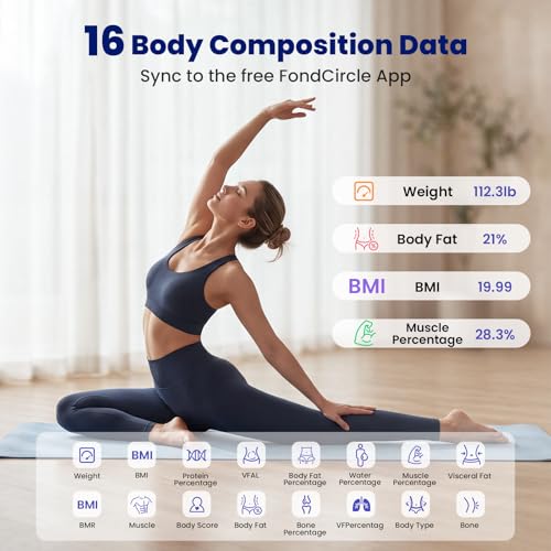 Digital Body Weight Scale with Body Composition Analysis - Bluetooth App Sync