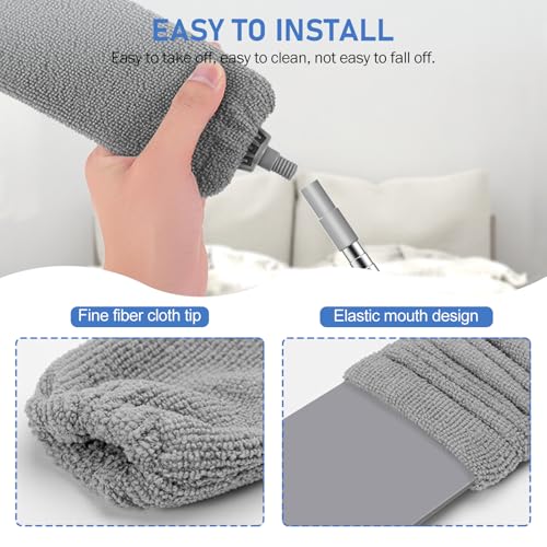 Retractable Gap Duster with 81" Extension Pole & 2 Washable Microfiber Cloths