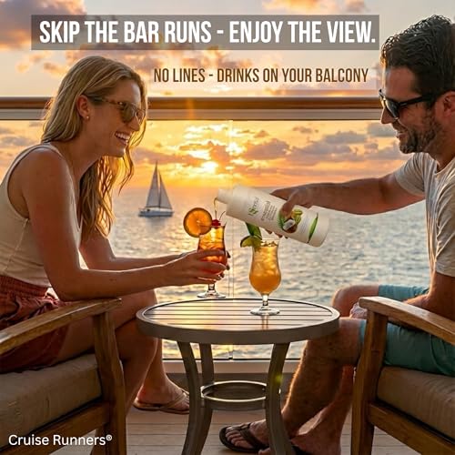 Cruise Runners Hidden Liquor Flasks - 2x17.3oz Discreet Shampoo Bottles for Cruise, Travel & Parties
