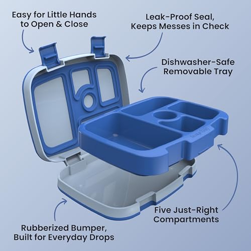 Bentgo Kids 5-Compartment Leak-Proof Bento Box - Blue