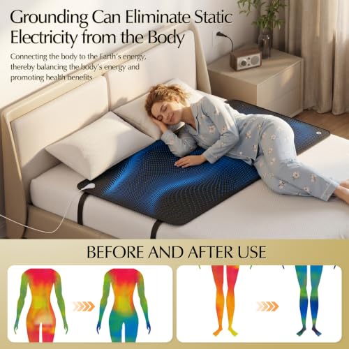 Grounding Mat for Better Sleep - Conductive Carbon Fiber Pad, 27x60