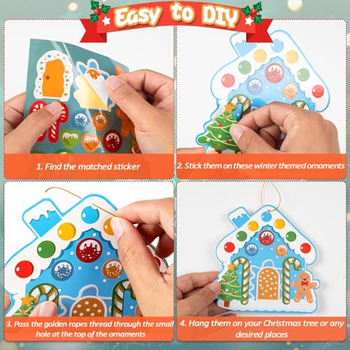 DIY Christmas Ornament Craft Kit - 28pc Holiday Tree Decorations for Kids