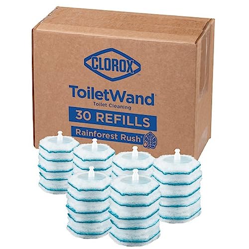 Clorox ToiletWand Disposable Toilet Cleaner Refills, Rainforest Rush, 30 Count