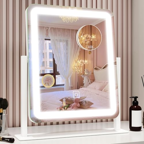 ROLOVE Vanity Mirror with Lights, 12.6"x15" LED Makeup Smart Touch