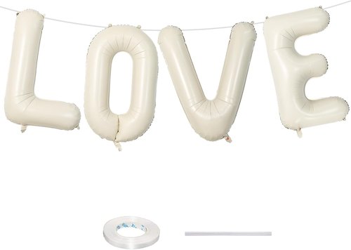 Love Balloons - 40 Inch Cream Number 1 Balloon for Wedding Anniversary Decorations