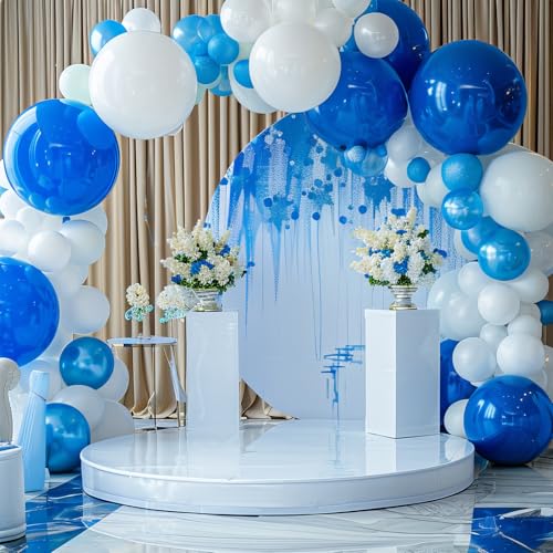 Rubfac 135pcs White Balloon Garland Arch Kit - Assorted Sizes