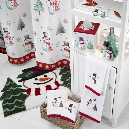 Winter Snowman Refillable Lotion Pump Dispenser - Christmas Decor by Avanti Linens