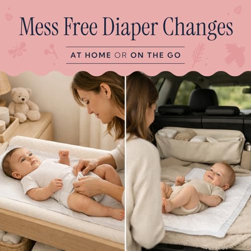 Disposable Baby Changing Pad Liners 50 Pack 24 x 18 Inch Waterproof