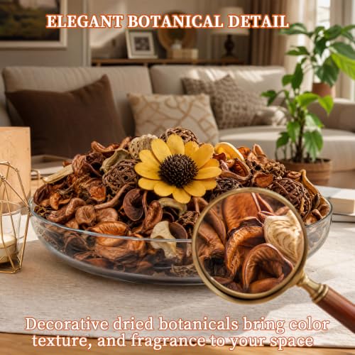 Sandalwood Scented Potpourri Bowl Filler with Essential Oil, 2-Pack