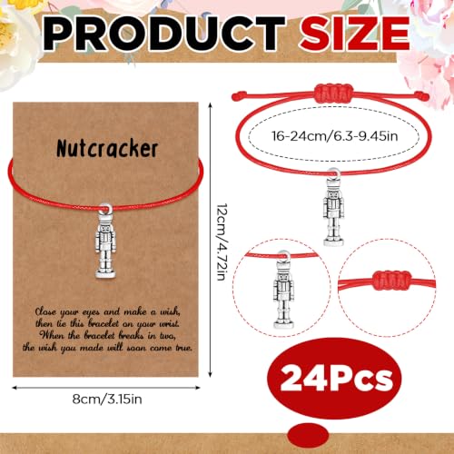 Tondiamo Christmas Nutcracker Bracelets Bulk Silver 48 Pieces