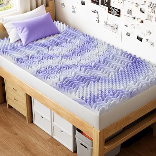 3-Inch Twin XL Memory Foam Mattress Topper with 7 Comfort Zones