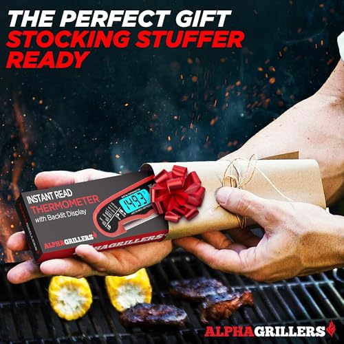 Alpha Grillers Instant Read Meat Thermometer Digital, Cooking, Food,