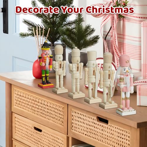 DIY Wooden Nutcracker Painting Kit - 24 Unpainted Figures with Accessories