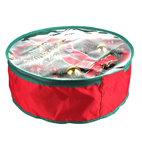 16-Inch Christmas Wreath Storage Bag 2-Pack Heavy Duty Holiday Organizer
